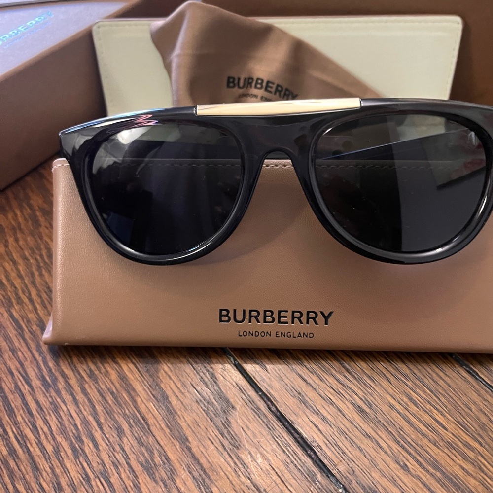 Burberry Aviator Sunglasses in Grey Acetate